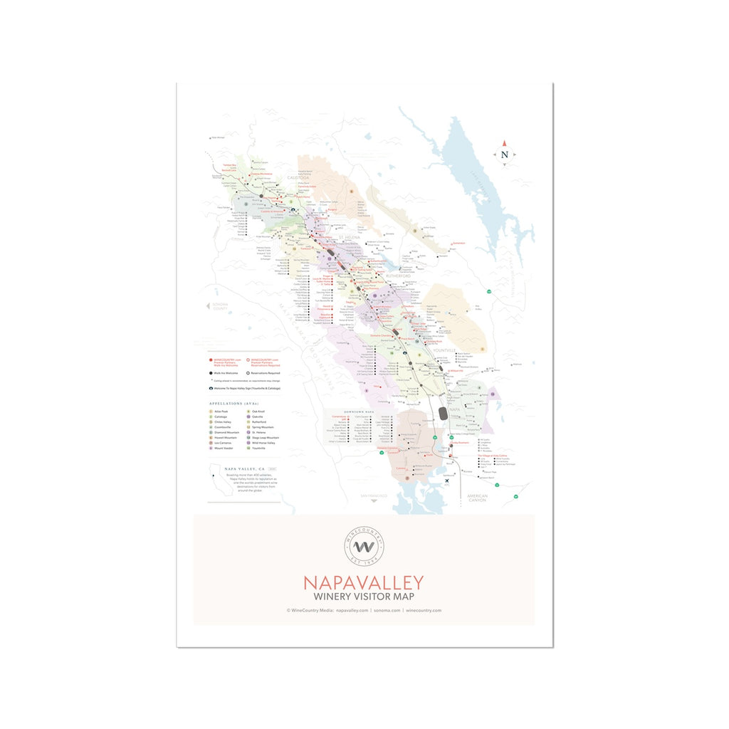 Printable Napa Wine Map North Napa Valley Wineries – Map,
